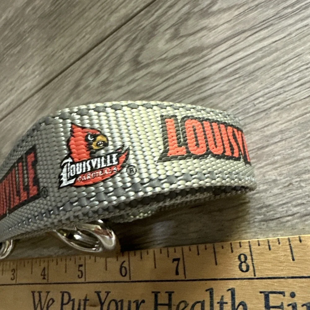 NCAA Louisville Cardinals Pet Leash Dog Grey 4ft Woven Logo Fan Gear 1